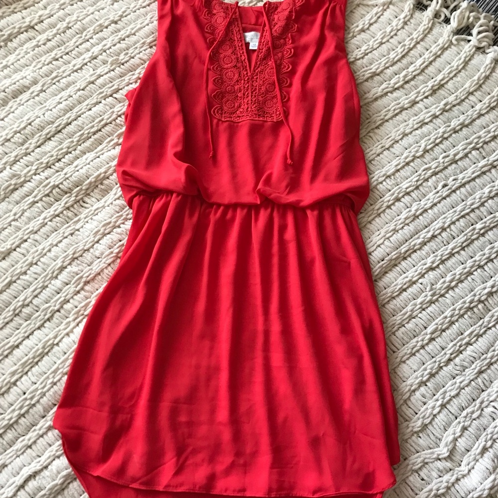 Bright coral dress (image looks red)